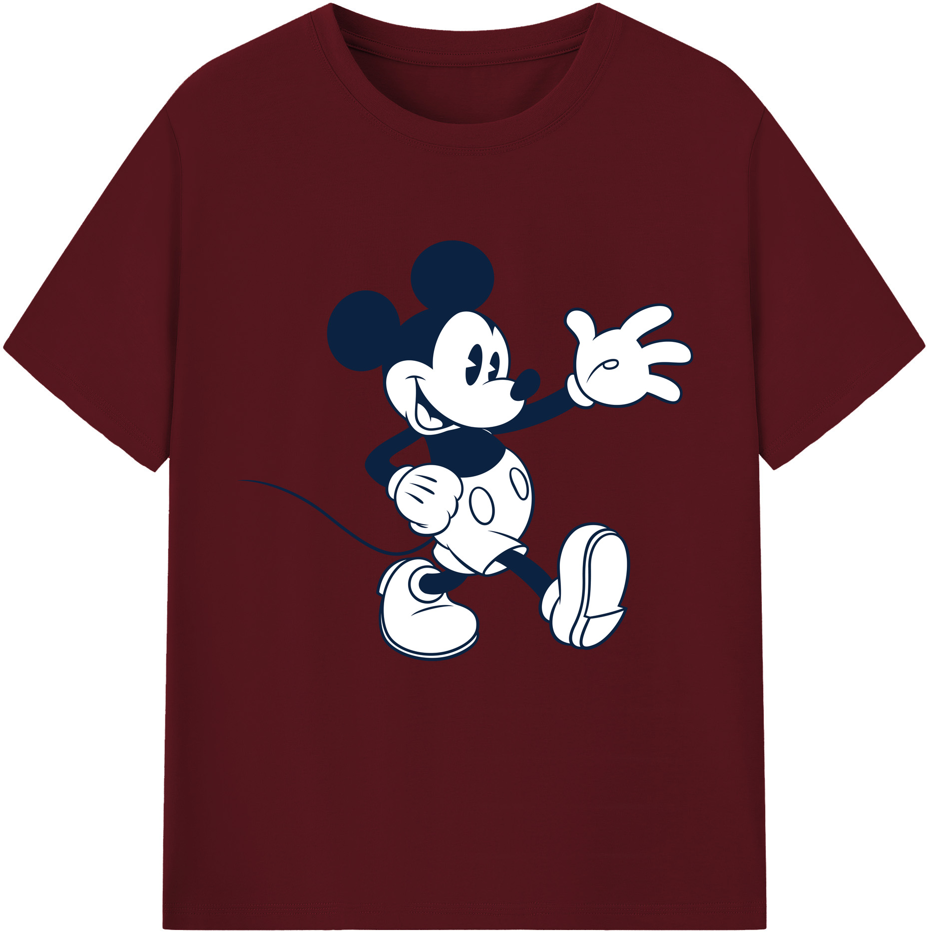 （画像用） ミッキーマウス Mickey Mouse 綿100％半袖Tシャツ（フロントプリント）